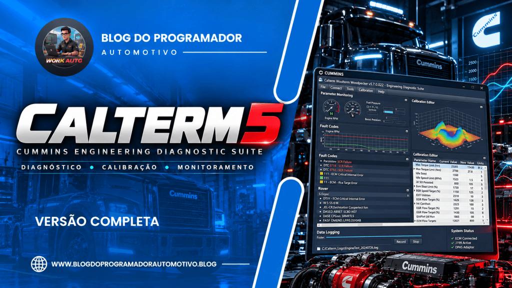 CALTERM 5 – Software de Engenharia, Diagnóstico e Calibração&nbsp;Cummins